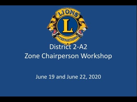 Zone Chairperson Workshop #1 Zone Chairperson Workshop