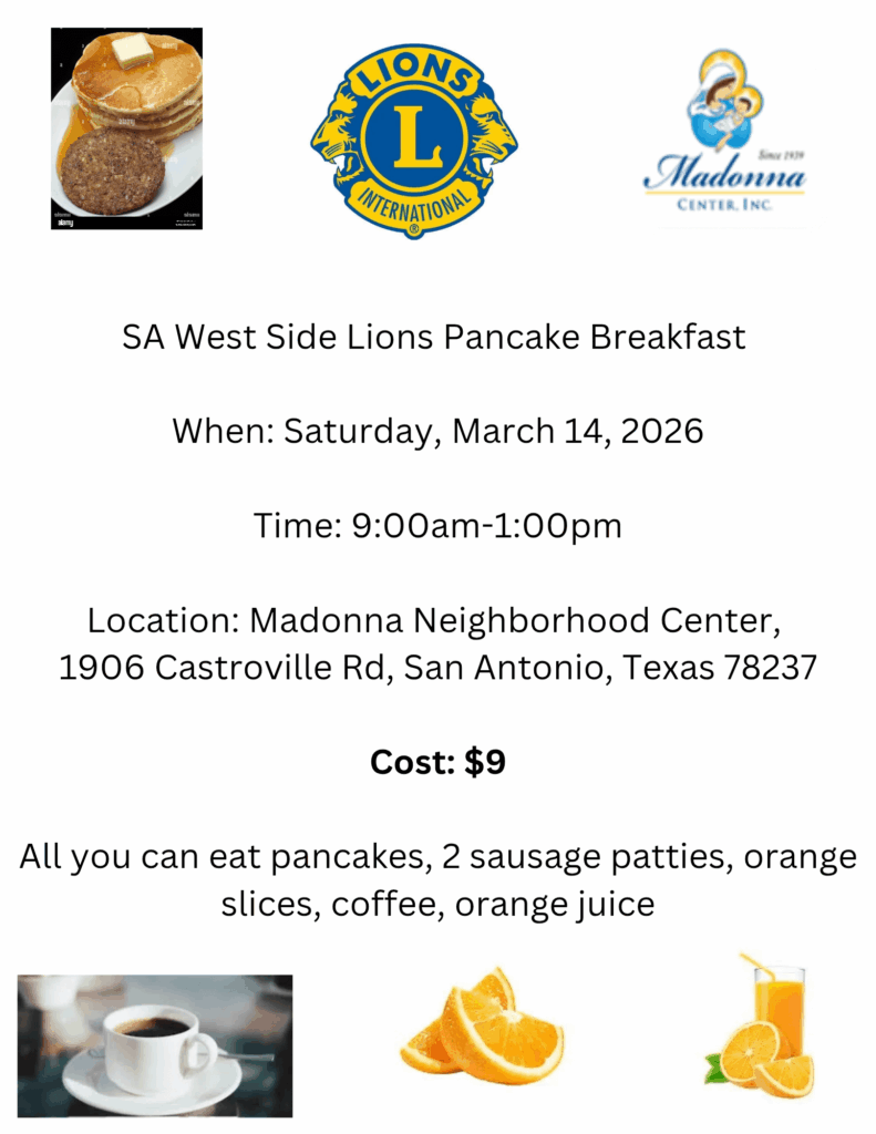 SA West Side Lions Pancake Breakfast