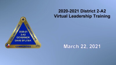 2020 2021 District 2 A2 Virtual Leadership ~ Recruiting New Members